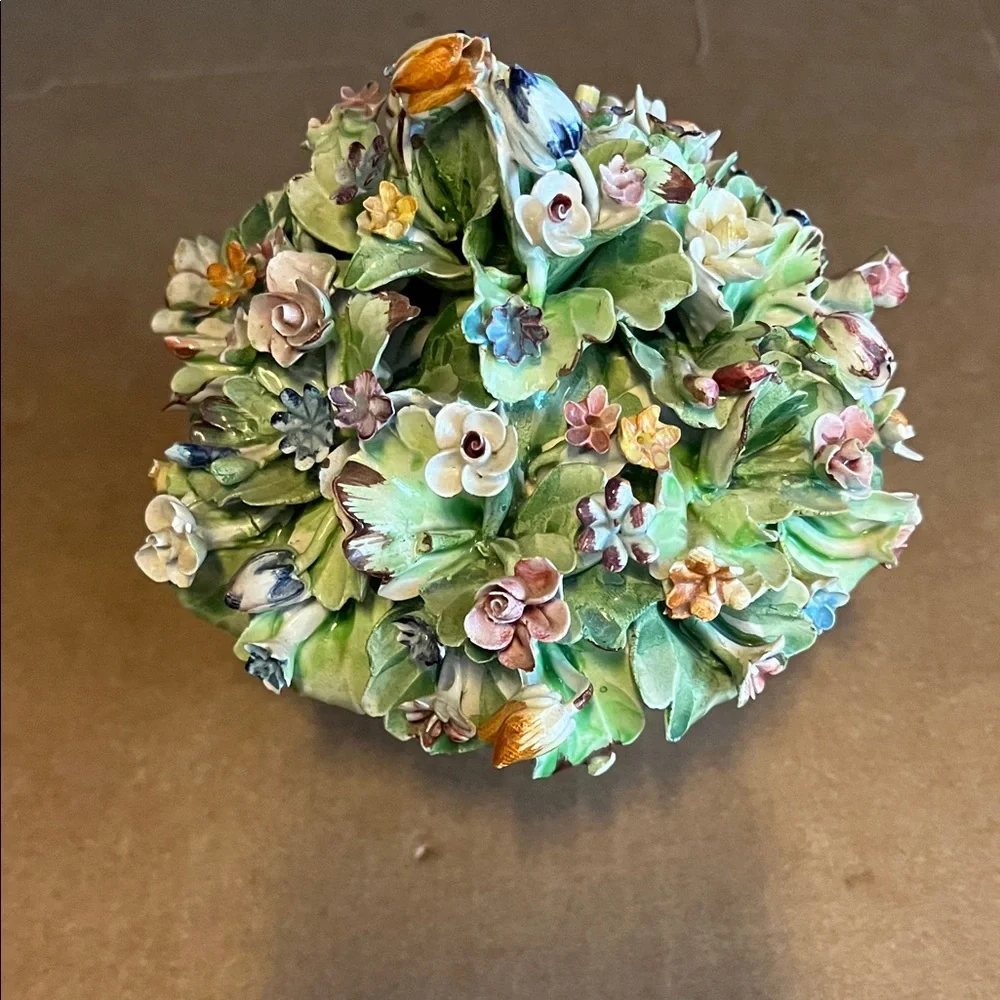 Floral Ceramic Home Accent Bone China VG not perfect Circa 1950